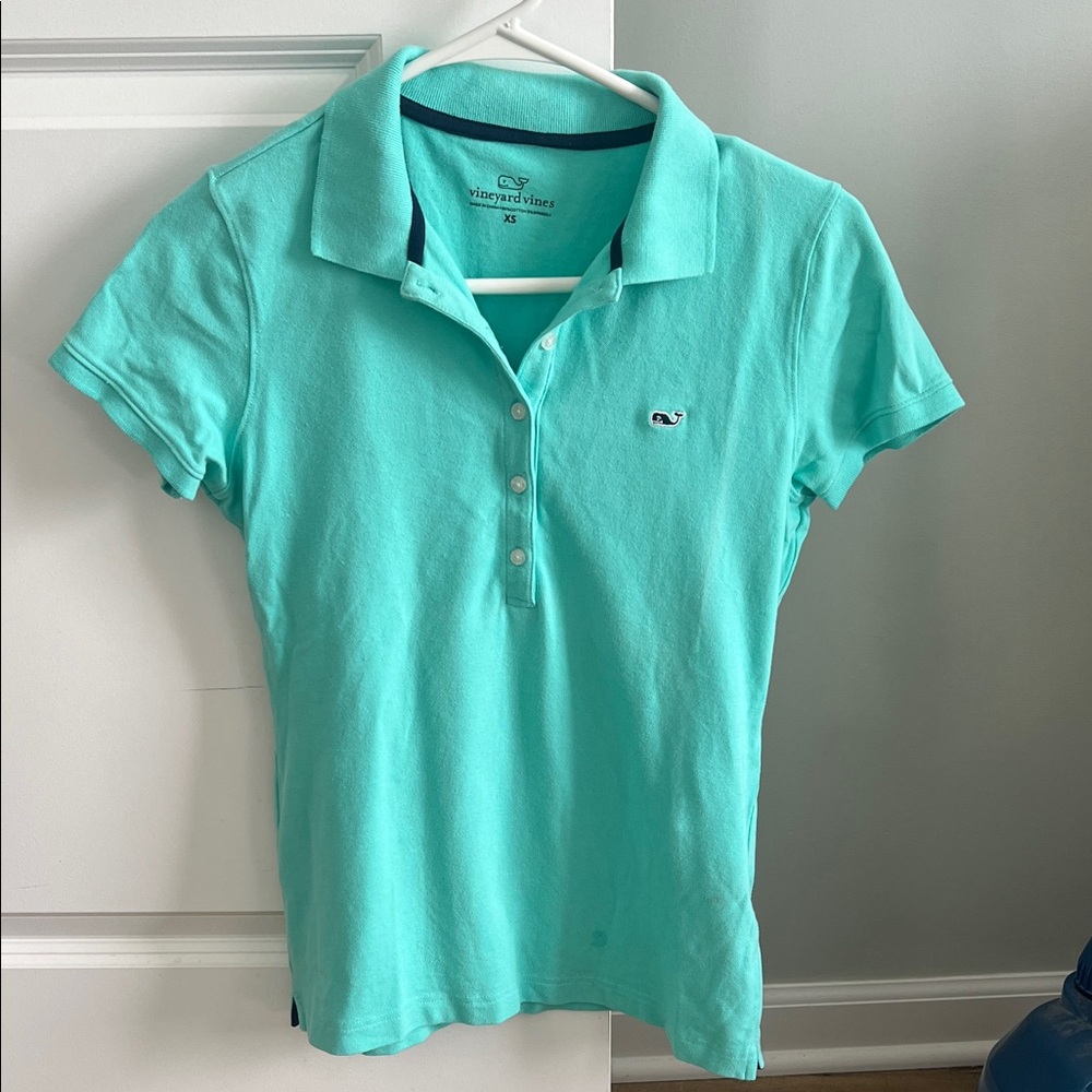 Vineyard Vines Women's Seafoam Button-Down Polo